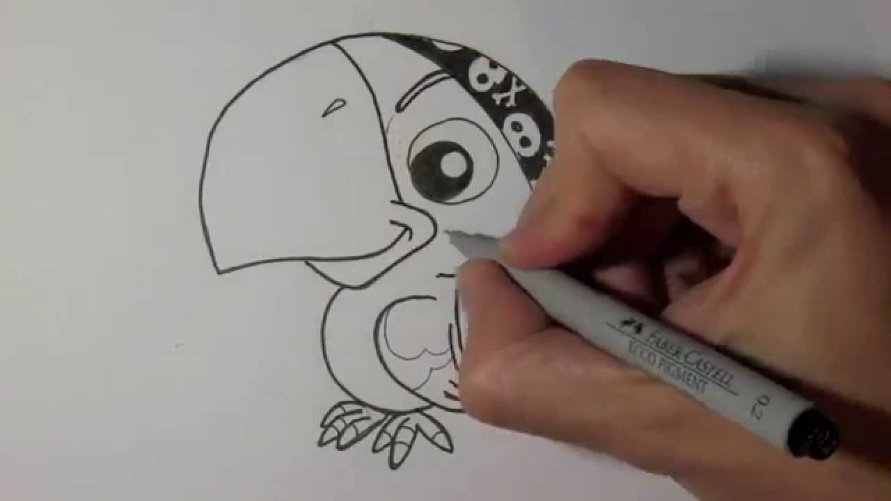 how to draw skully the parrot from jake and the never land pirates