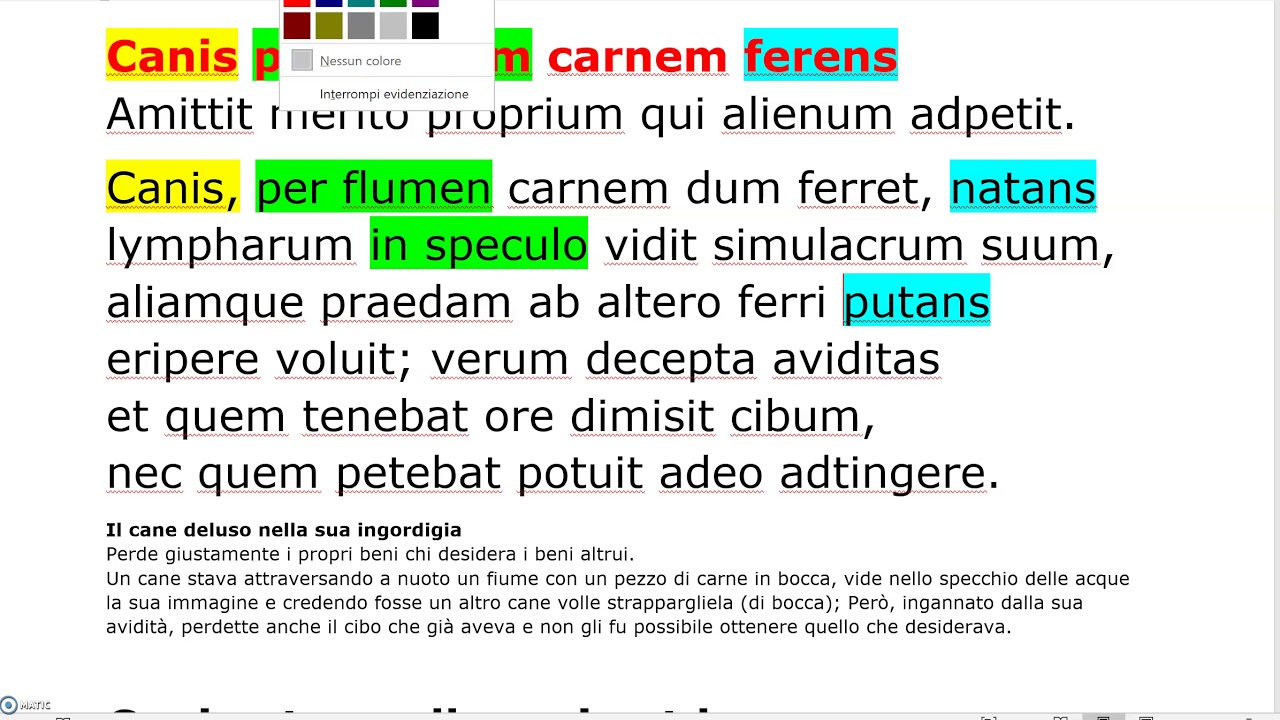 Classe 2°G - Fedro e la favola (Canis per fluvium carnem ferens)