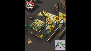 Buttercup Stained Glass Hardcover Journal: Yellow Flower Notebook