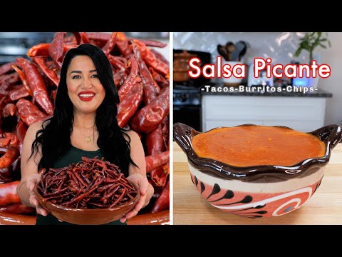 HOW TO MAKE THE BEST AUTHENTIC SALSA PICANTE | 100 CHILES SPICY SALSA