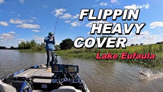 Flipping Heavy Cover on Lake Eufaula - Post Spawn Bass Fishing