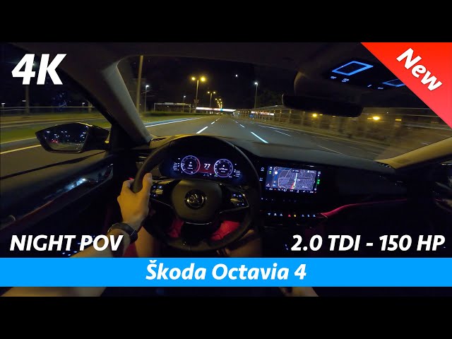 Škoda Octavia 4 - Night POV test drive & FULL review in 4K