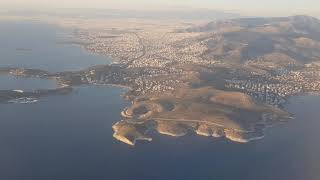 Passenger view 5A Aegean Airlines A3621 A320 - Approach to Eleftherios Venizelos Athens Airport LGAV