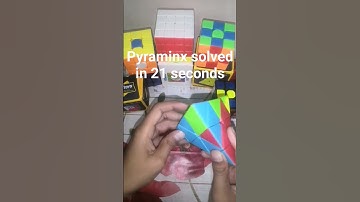 Pyraminx cube solved in 21 secs|#cuber #ytshorts #viral #rubikscube #pyraminx