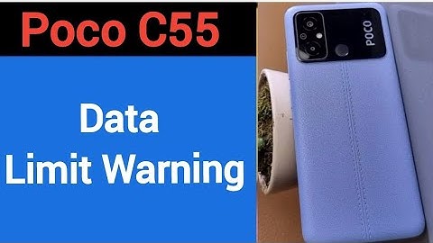 How to set data limit warning, poco C55 me data limit kaise set Karen