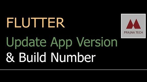 Update Flutter App Version and Build Number Android/iOS