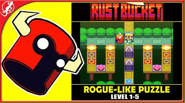 Rust Bucket : Turn Based Rogue-Like Puzzle Game by Nitrome (Level 1 to 5 ios Gameplay)