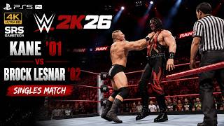 WWE 2K26 | Kane '01 vs Brock Lesnar '02 – Singles Match | PS5 Pro Enhanced Gameplay | AI vs AI