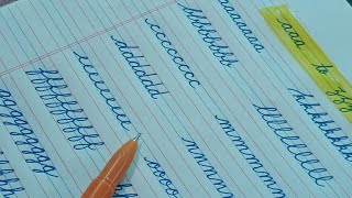 aaa to zzz | Small Alphabets a to z | Cursive letter writing a to z | Letters joining together ✍️