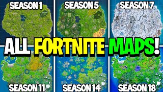 Fortnite Evolution Of The Map Season 1 - Season 18