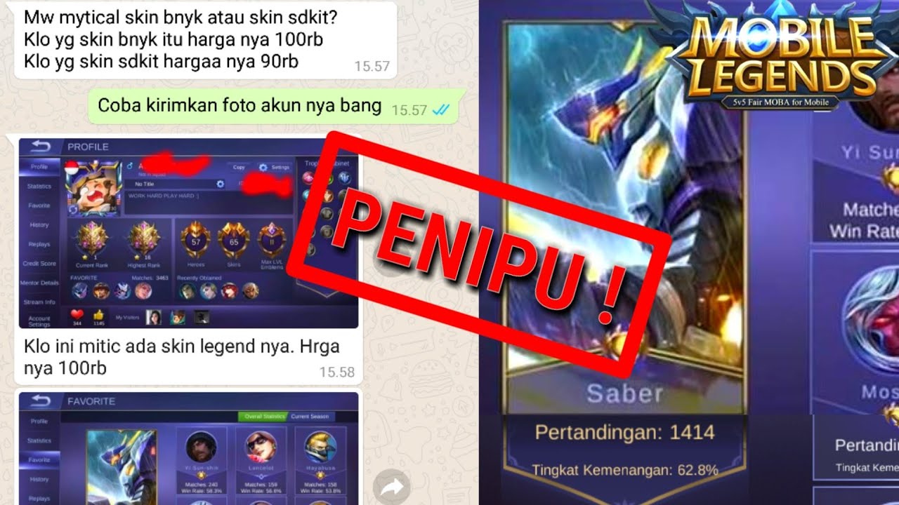 Ciri Ciri Penipu Jual Beli Di Mobile Legends Youtube