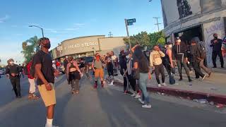 Peaceful protesters trying to stop looters 5/29/30 West Hollywood