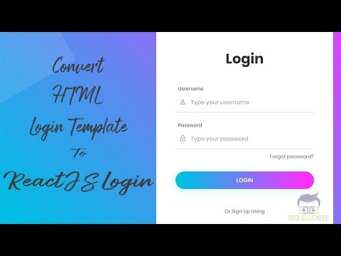 Convert HTML Template to REACT IN 5 MINS | Login Form | Reactjs Series