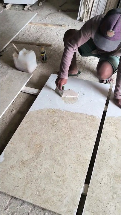 proses tembel marmer sebelum dipoles. #trending #shorts #marmer #lantairumah #lantaialam #viral