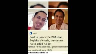 Celebrity #condolences Farewell PBA Player Boybits Victoria #breakingnews #shorts Wealth