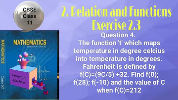 CBSE Class 11 EX 2.3 Q 4: The function 