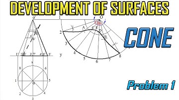 Development of Surface of Cone_Problem 1