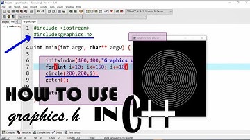 How to use graphics.h in Dev-C++ programs | CPP Tutorial