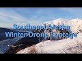 Alaska Mountaintop Winter Drone Footage