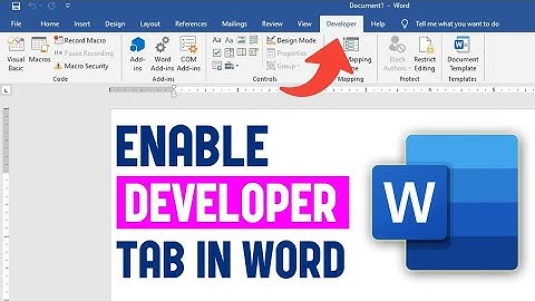 Hoe u het tabblad Ontwikkelaar in Microsoft Word inschakelt