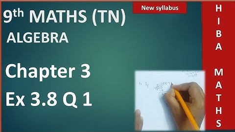 TN Samacheer 9th maths chapter 3 exercise 3.8 question 1 (i,ii). synthetic division.TN new syllabus