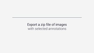 Export a zip file of images with selected annotations