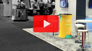 Exhibition Counter Charging Station with Replaceable Print