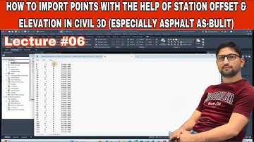 How to import points with the help of station offset elevation in civil 3D | Especially for As built