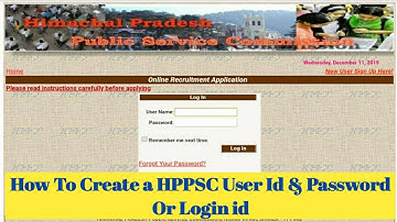 How to Create a HPPSC Shimla User id Password and Login id from Mobile phone Himachal Pradesh