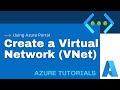 Azure tutorials  create a virtual network vnet