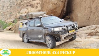 Roomtour 4x4 Pickup Hilux mit dem größten Dachzelt für eine Selbstfahr-Safari-Tour in Namibia