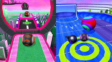 Going Balls Speedrun Battle! Normal vs Reverse Walkthrough on Android & iOS #gaming