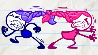 Pencilmate's Tangled Up! | Animated Cartoons Characters | Animated Short Films | Pencilmation