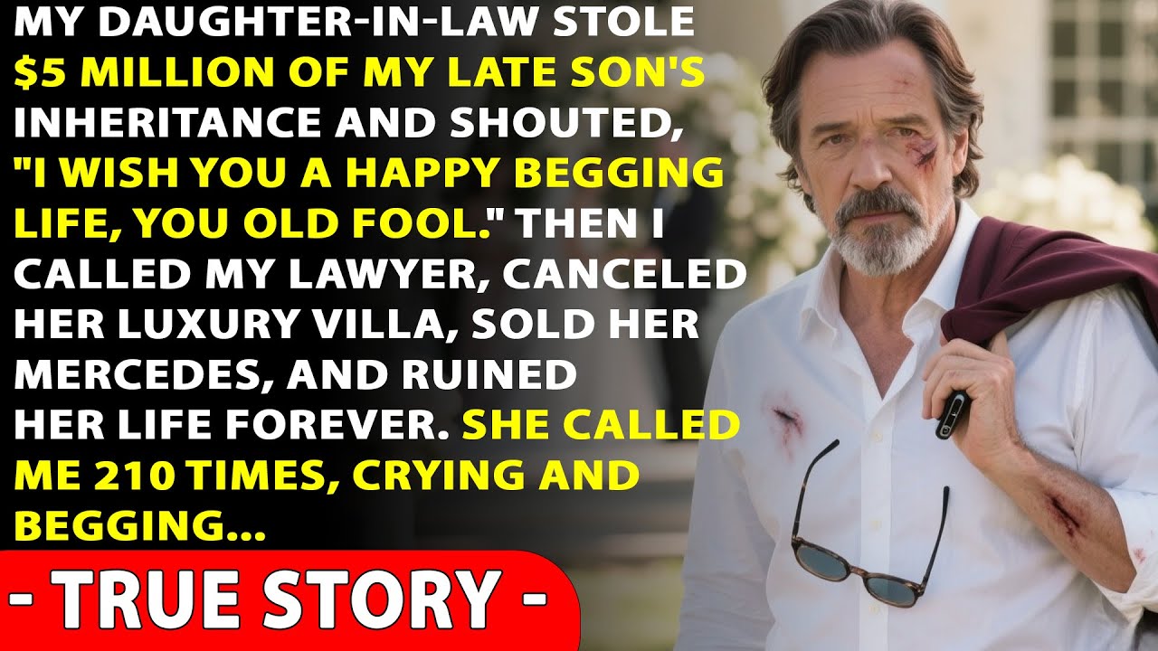 My Daughter-in-law Stole $5 Million Of My Late Son's Inheritance, So I Ruined Her Life Forever...