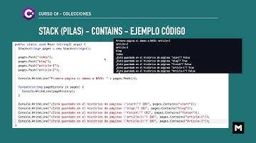 Estructuras de datos - Stack (Pilas) - Contains() - Explicación teórica y ejemplos