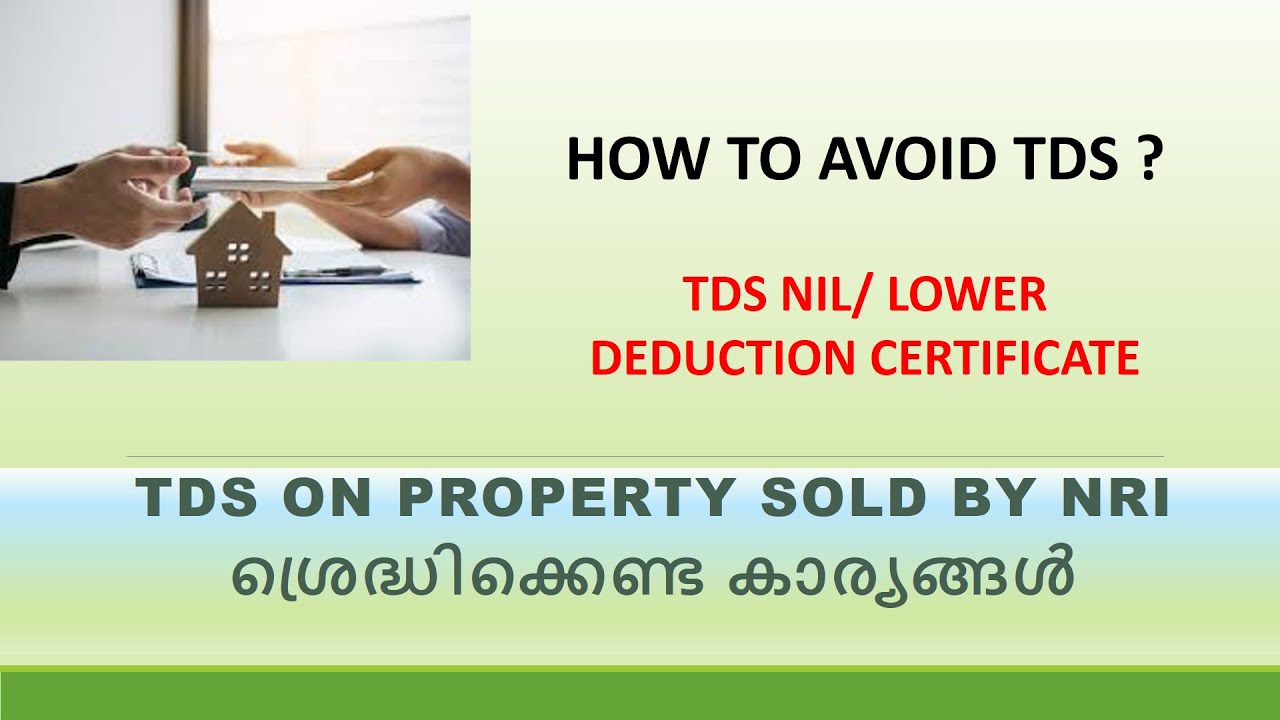 NRI Property Sale TDS LOWER DEDUCTION CERTIFICATE YouTube