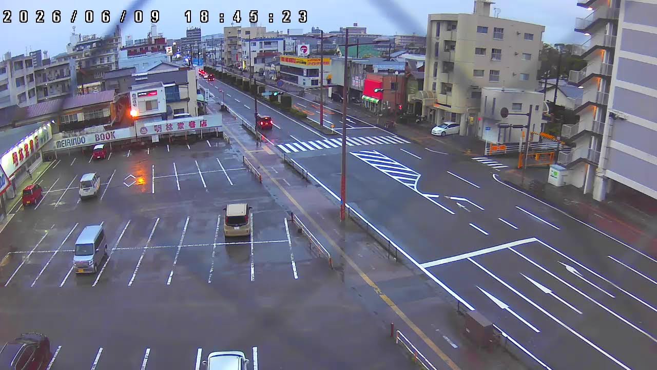 【生中継ライブ配信中】　屋上ライブカメラ　宮崎県　国道10号線　交通　台風　天気