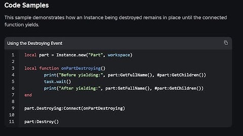 .Destroying fails to do its job