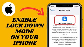 Enable LockDown Mode On Your iPhone | New Update Wealth
