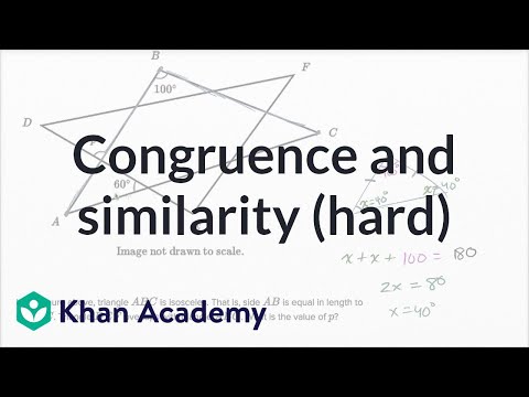 Congruence And Similarity — Harder Example | Math | New SAT | Khan Academy