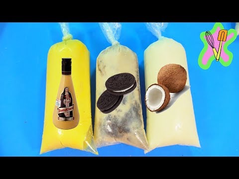 Bolis fáciles de Coco, Cookies & Cream (Oreo) y Rompope
