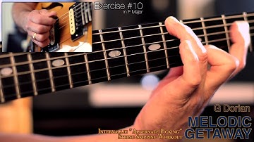MELODIC GETAWAY (Intervallic "Alternate Picking" String Skipping Workout) - Ex. #10