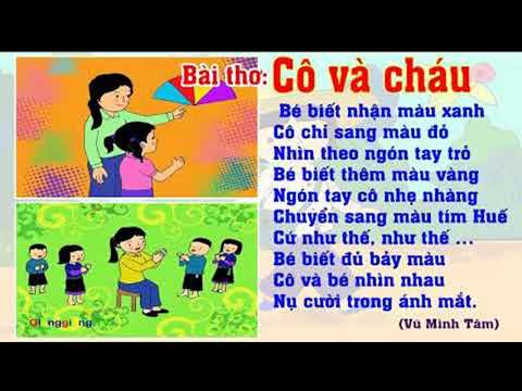 Video dạy trẻ đọc thơ CÔ VÀ CHÁU - youtube