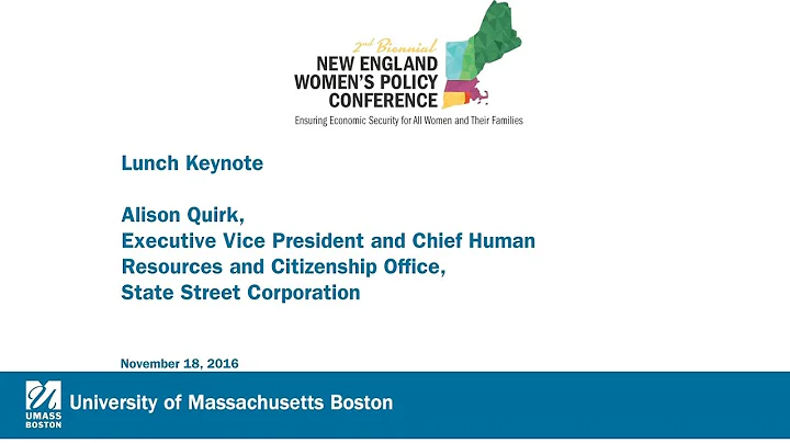 New England Women's Policy Conference: Lunch Keyno...