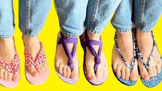 DIY Flip-flop Making Tutorial / How to make flip flops DIY /TRANSFORM YOUR CLOTHES