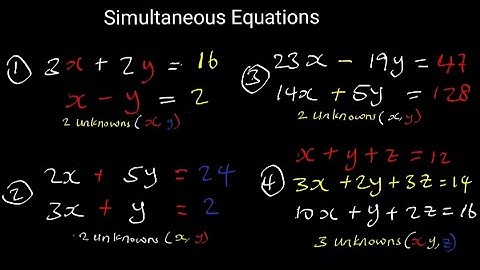 How to solve Simultaneous Equations | Substitution method