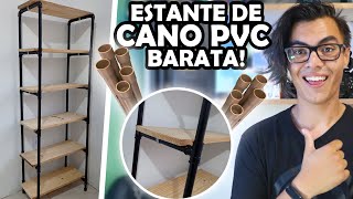 COMO FAZER UMA ESTANTE DE CANO PVC  DIY Estilo industrial