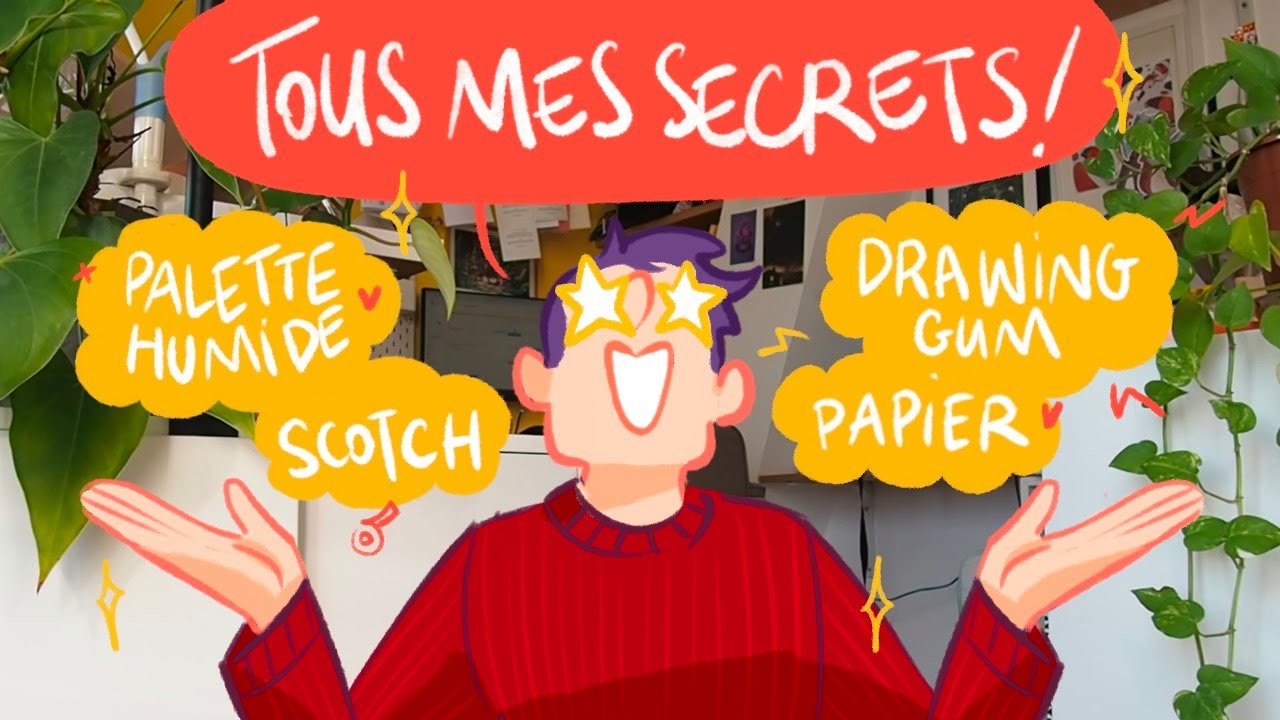 4 HACKS DESSINS qui vont changer ta vie    Drawing gum scotch palette humide 