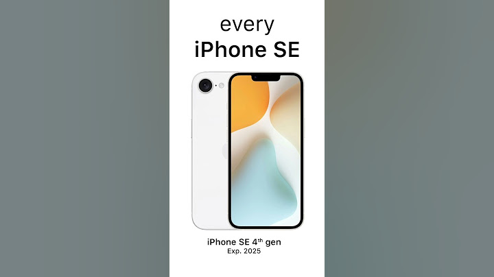 Evolution of iPhone SE