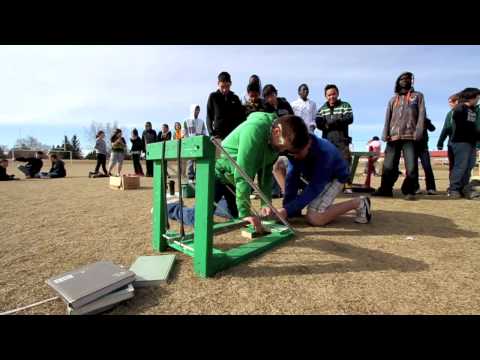 Science students build Easter egg catapult